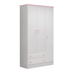 Imagem de Guarda Roupa Infantil 3 Portas E 2 Gavetas Brilhar Q01 - Amarena Móvei