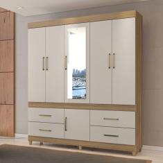 Imagem de Guarda-Roupa Guarujá 6 Portas Amêndola/Off-White - Demóbile