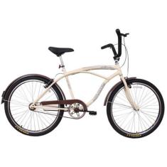 Imagem de Bicicleta Retro Vintage Aro 26 Masculina Beach Bege - Dalannio Bike