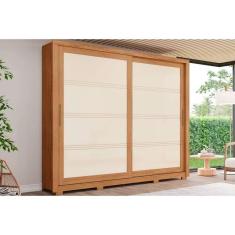 Imagem de Guarda Roupa Casal 2 Portas De Correr E 4 Gavetas c- Pés Medelín Nature-off White