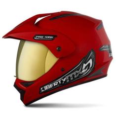 Imagem de Capacete Fechado Pro Tork Liberty Mx Pro Vision Vis. Dourada, VERMELHO