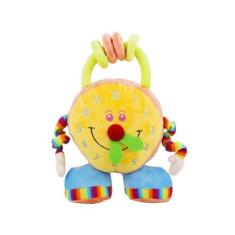 Imagem de Relógio de Pelúcia Laranja 24cm - Super Fofinho e Alegre - Fofy Toys