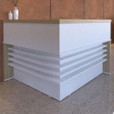 Imagem de Mesa Tamburato Atendimento Carvalho/branco - Artany Móveis