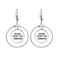 Imagem de Brincos Never Foget My Classmate temporada de formatura pendentes joia círculo gota