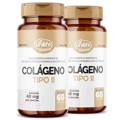 Imagem de Kit 2 Colágeno Tipo II com Vitamina D Unilife 60 cápsulas