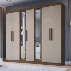 Imagem de Guarda Roupa Com Espelho Casal 7 Portas 2 Gavetas M naco Faim