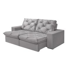 Imagem de Sofá 5 Lugares Retrátil E Reclinável Martins M-176 Veludo Cinza