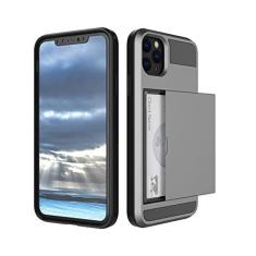 Imagem de Capa de telefone com slot para cartão de crédito para iPhone 11 12 13 Pro Max XR XS Max X 8 7 Plus 13 12 Pro 13 Armor Slide Wallet Hard PC Back Cover, T3, para iPhone 13Pro