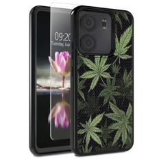 Imagem de DHYYDSQZ Capa para BLU View 5 B160V para BLU View 5 B160V com protetor de tela de vidro temperado dupla camada híbrida protetora rígida PC capa de telefone TPU macio para BLU View 5 B160V 16.7 cm