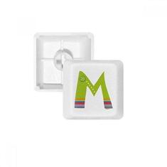 Imagem de OFFbb M do alfabeto de frutas de laranja padrão bonito pbt nomes de teclas de teclado mecânico branco OEM não marcado imprimir