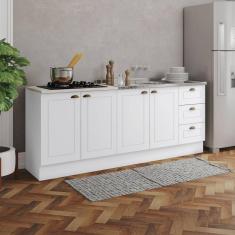 Imagem de Cozinha Compacta 2 Peças 100% Mdf Com Tampo Para Cooktop