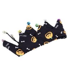 Imagem de Coleira de gato de Halloween com sinos fofo padrão de abóbora cachecol ajustável filhote de animal de estimação fantasia de Halloween para gatos pequenos cães