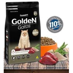 Imagem de Ração Seca PremieRPet Golden Carne para Gatos Adultos Castrados - 3Kg
