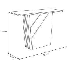 Imagem de Aparador Para Sala de Estar Venetti N02 Ypê/Off White - Mpozenato