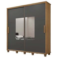Imagem de Guarda Roupa Casal 228cm Portas Correr Com Espelho Monte Carlo Rv Móve