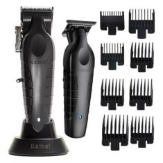 Imagem de Maquina De Cortar Cabelo + Acabamento Profissional KEMEI Top Forte
