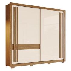 Imagem de Guarda Roupa Casal Ripado Aston 2 Portas Deslizantes Flex Nature/Off W