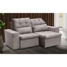 Imagem de Sofá Retrátil e Reclinável 150 cm Classic Veludo Castor