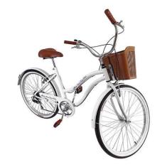 Imagem de Bicicleta Urbana Aro 26 Vintage 6v Branco - Maria Clara Bikes