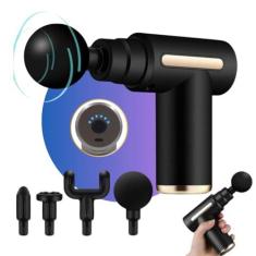 Imagem de Massageador Elétrico Profissional Muscular Pistola Massagem Recarregável Super Relaxante MioFascial Atleta Esportes 4 Ponteiras e Variação de Velocidades (cores variadas)