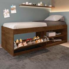 Imagem de Cama Bau Solteiro Com Sapateira Embutida Malbec Vanessa Framar