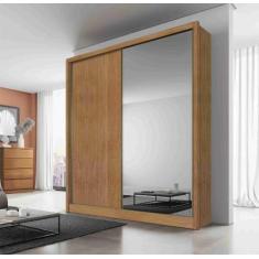 Imagem de Guarda Roupa Solteiro 100% Mdf 2 Portas 1 Com Espelho 3 Gavetas Virtus