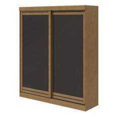 Imagem de Guarda Roupa Lani 2 Portas De Correr Flex Amêndoa/Preto - Móveis Lopas