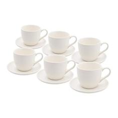 Imagem de Conjunto de 6 Xícaras de Chá de Porcelana Rojemac Branco