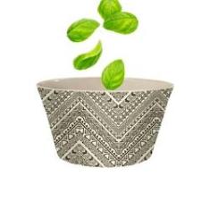 Imagem de Bowl Bacia Saladeira Pequena em Fibra de Bambu 15cm Leve Sustentavel Material Ecologico Estampado