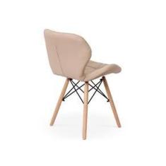 Imagem de Cadeira Charles Eames Eiffel Slim Wood Estofada - Nude
