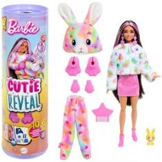 Imagem de Boneca Articulada Barbie Cutie Reveal Coelhinho Colorido Com 10 Surpre