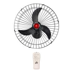 Imagem de Ventilador Oscilante De Parede 70cm Com Controle Goar Metal Preto Bivolt