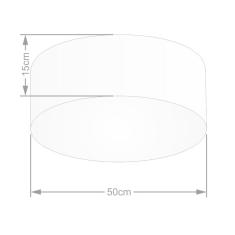 Imagem de Plafon Cilíndrico Vivare Md-3014 Cúpula Em Tecido 50X15cm - Bivolt