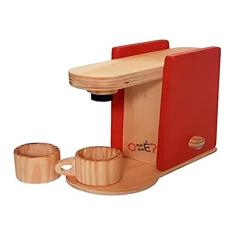 Imagem de Cafeteira Infantil com Caneca - Madeira - Mundo Cereja Vermelho - O que é o Que é