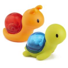 Imagem de Brinquedos de banho Water Squirting Munchkin Turtle and Snail, pacote com 2
