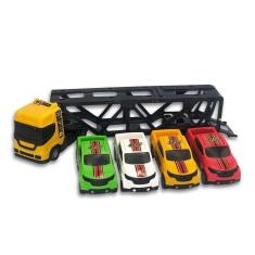 Imagem de Cegonheira De Brinquedo Com 4 Carrinhos Cor:amarelo