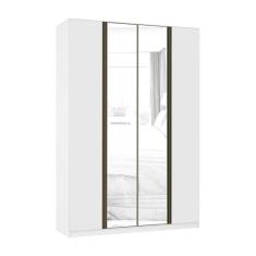Imagem de Guarda Roupa 4 Portas 159,2 Cm Branco Com Branco Mat