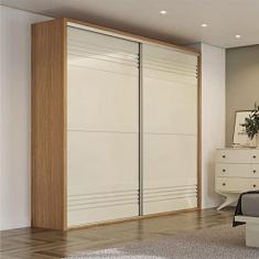 Imagem de Guarda Roupa Solteiro 2 Portas 2 Gavetas 222,8cm Dalla Costa Freijó/off White