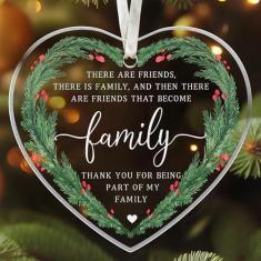 Imagem de Enfeites de Natal da Amizade - Enfeites de Natal para Melhores Amigos, Enfeites de Natal para Amigos - Presentes de Amizade - Ornamento de Natal de Acrílico para Amigos 2024