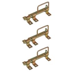 Imagem de Kit 3 Trincos com Alça Portão Porteira Aço Bicromado 180mm