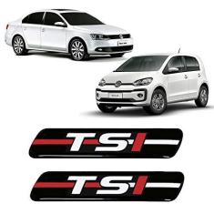 Imagem de Par De Adesivos Emblema Coluna Tsi Vw Jetta Up Resinado
