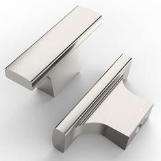 Imagem de Asidrama Pacote com 20 maçanetas de armário de cozinha de níquel acetinado escovado, maçanetas de gaveta, puxadores de zinco para gavetas de cômoda