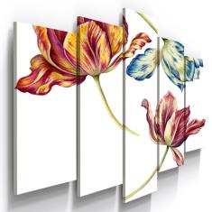 Imagem de Quadros Decorativos Botanico Flores Sala Quarto