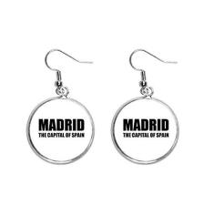 Imagem de Madri, a capital da Espanha, brinco pendente, prata, joia feminina