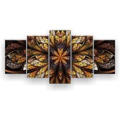 Imagem de Quadro Decorativo Flor Simétrica 129x61 Sala Quarto