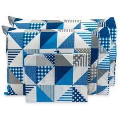 Imagem de Lençol De Cima Super King 3 Pçs Estampado Percal 180 Fios - Bem Me Que