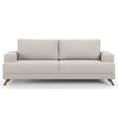 Imagem de Sofá 180cm 3 Lugares Pés Curvos Santi Boucle D05 Creme - Mpozenato