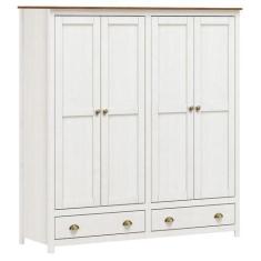 Imagem de Guarda Roupa 4 Portas 2 Gavetas Topazio Branco/Carvalho - Finestra