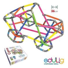 Imagem de Quebra-Cabeça Geométrico Edulig Puzzle 3D Carro - 116 Peças E Conexões