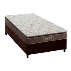 Imagem de Cama Box Solteiro: Colchão Ortopédico Probel Guarda Costas Extra Firme + Base CRC Suede Brown(88x188)